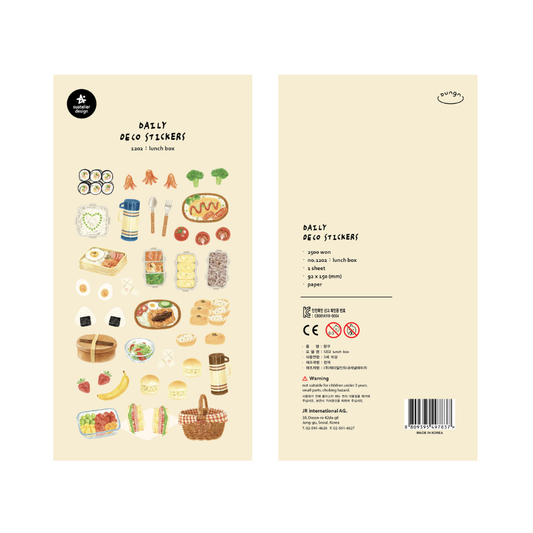 Suatelier Daily Deco Sticker — Lunch Box — sheet front
