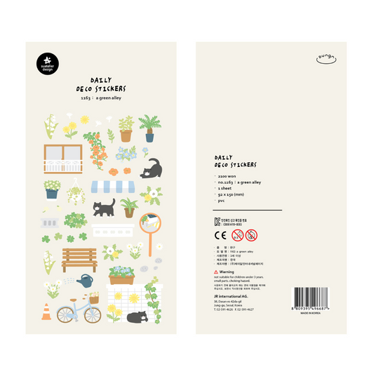 Suatelier Daily Deco Stickers — A Green Alley — sticker detail