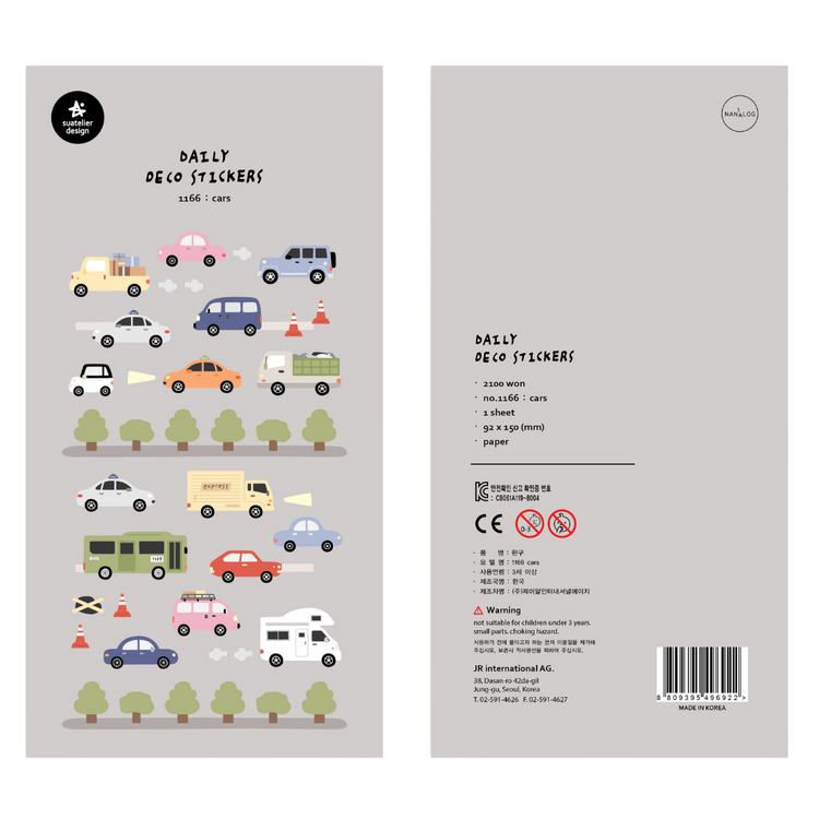 Suatelier Daily Deco Stickers — Cars — sticker detail