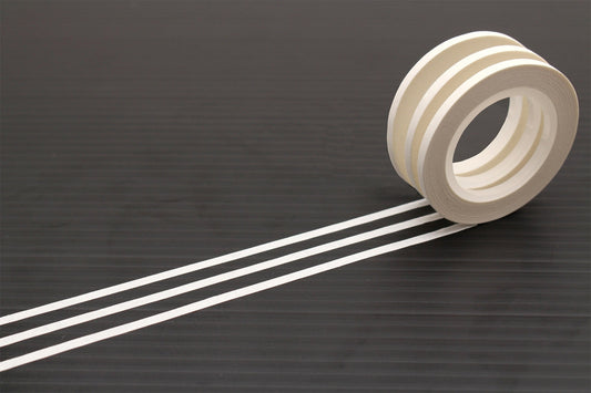 mt slim 3mm matte white washi tape set of 3 (MTSLIMS12) — roll front