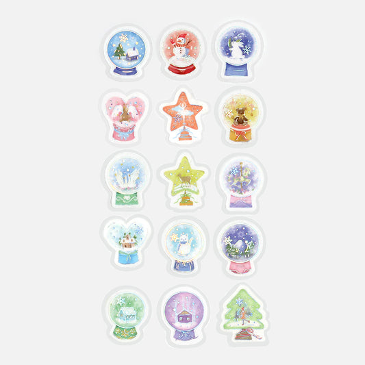 BGM Flakes Seal — Winter Snow Globe — sticker detail
