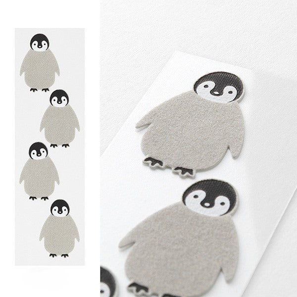 Midori Letter Paper & Envelopes with Stickers — Penguin A — flat lay