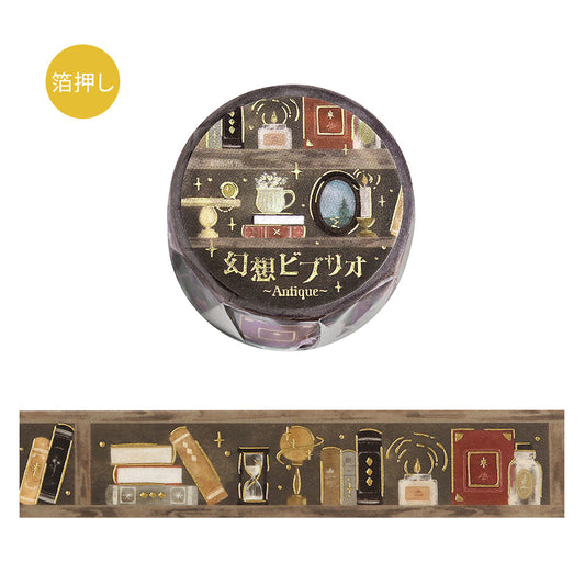 BGM Foil Stamping Masking Tape — Fantasy Bibliotheca Antique — roll front