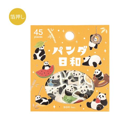 BGM Foil Stamping Flake Seal: Panda Days — Daily Life — sheet front