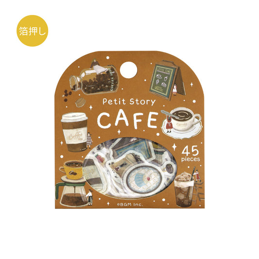 BGM Foil Stamping Flake Seal — Petit Story Cafe — sheet front