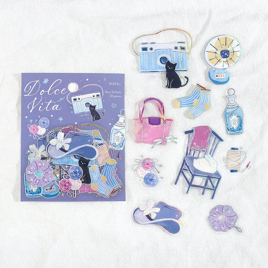 BGM Foil Stamping Flake Seal: Dolce Vita — Fragments of Life — sticker detail