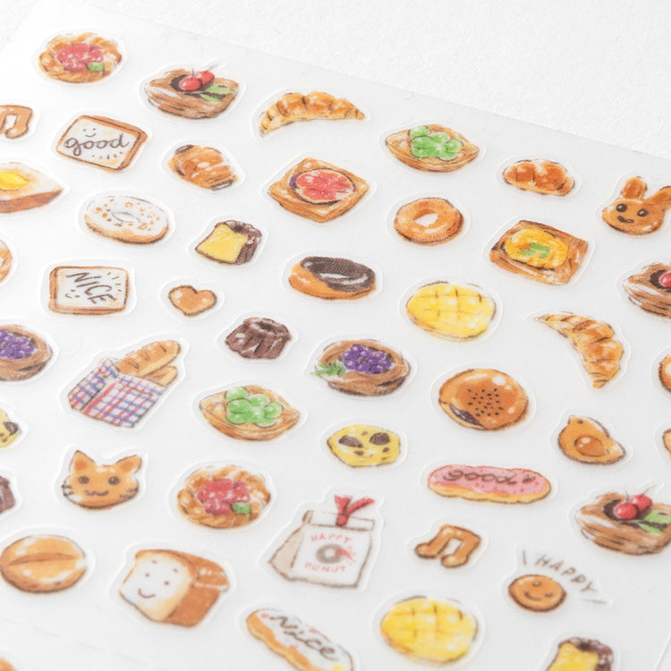 Midori Sticker <1 Sheet> — Bread — close-up