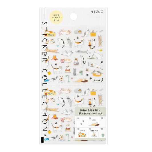 Midori Sticker <S, 1 Sheet> — Cat — sheet front