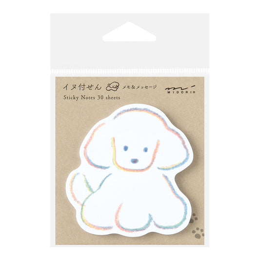 Midori Sticky Notes Die-Cut — Dog — front view