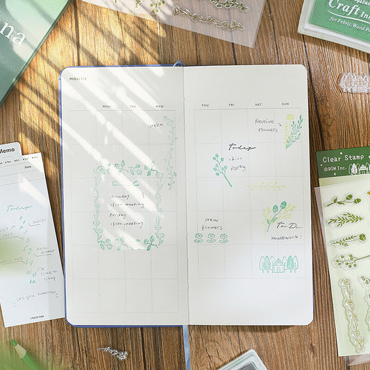 BGM Clear Stamp: Diary — Forest Diary — stamped impression