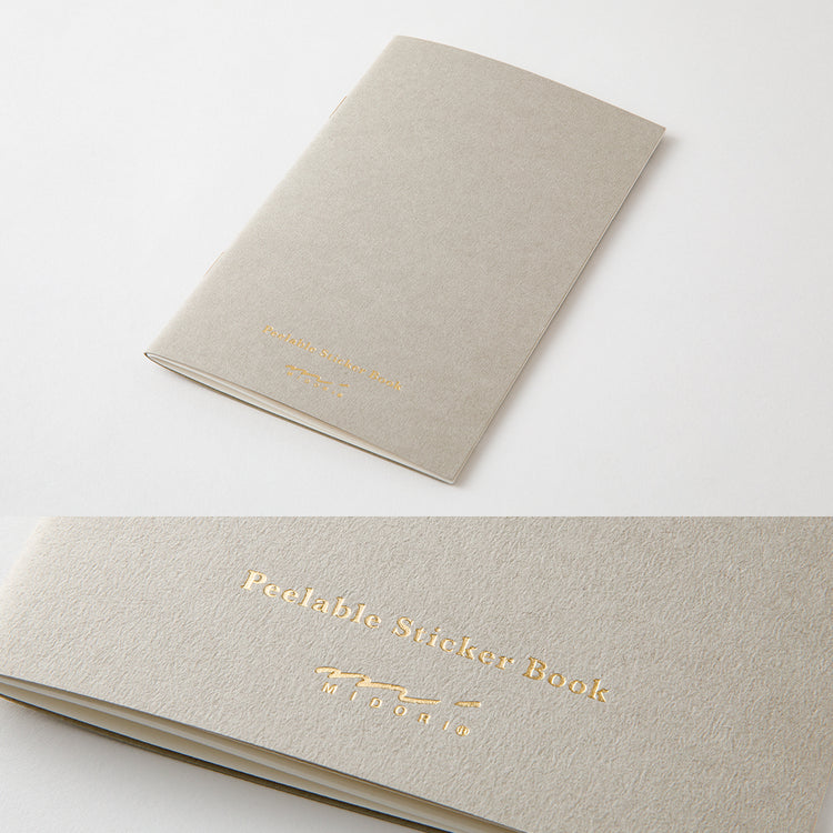 Midori Sticker Book with Pocket — Gray — detail view