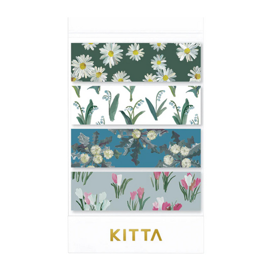KITTA Washi Tape — Flower 9 — roll front