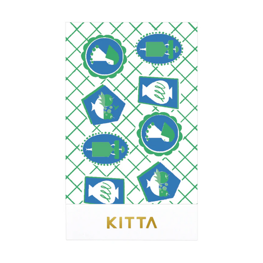 KITTA Washi Tape — Collage Waxy Silver Foil — pattern detail