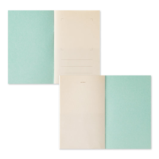 Midori Sticker Book with Pocket — Light Blue — detail view