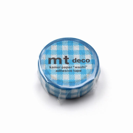 mt 1P Kamoi Washi Tape — Ichimatsu Gingham Blue — pattern detail