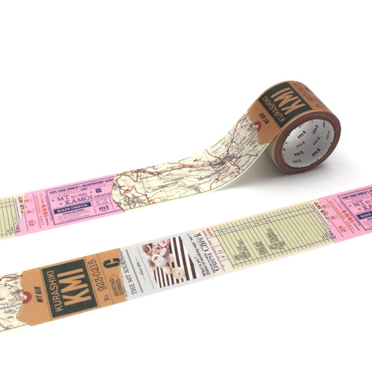 mt EX Washi Tape — Retro Collage — roll front