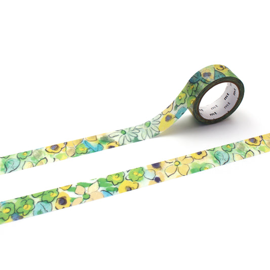mt x Isabelle Boinot Washi Tape — Flower Patterns — roll front