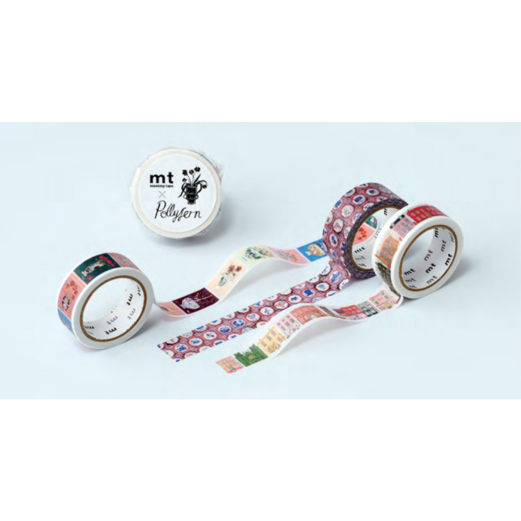 mt x Polly Fern Washi Tape — Flower — with packaging