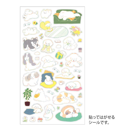 Midori Sticker <M, 1 Sheet> — Dog — sticker detail