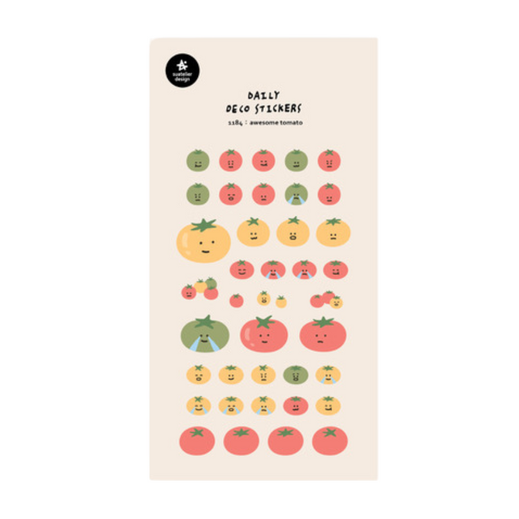 Suatelier Daily Deco Sticker — Awesome Tomato — sheet front