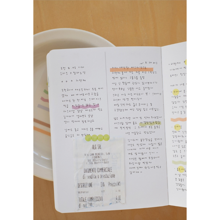 Suatelier Plain Deco Sticker — Plain.77 — applied in a journal