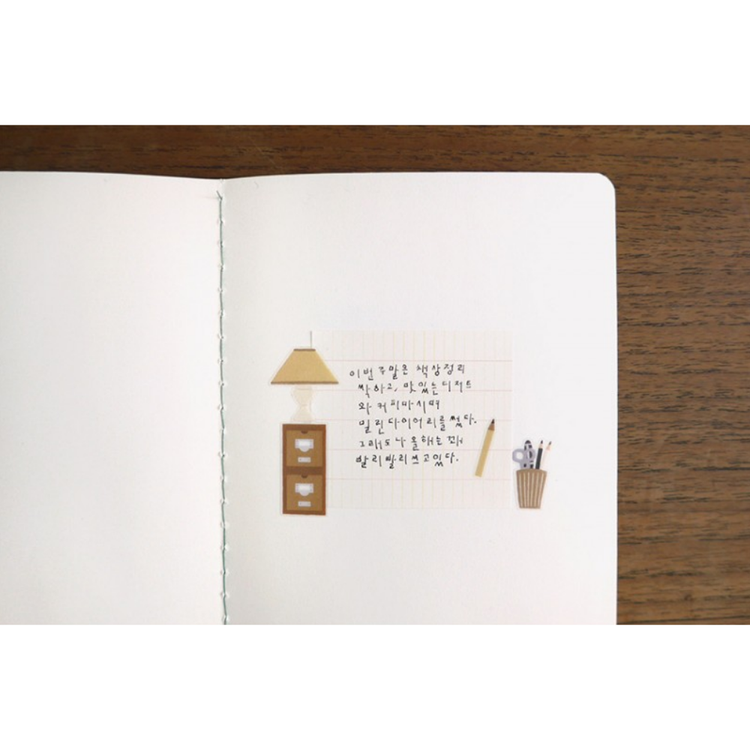 Suatelier Daily Deco Sticker — Writing Corner — flat lay