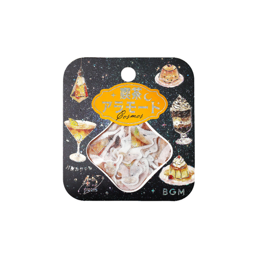 BGM Foil Stamping Flake Seal: Cafe Alamode a Space — The Starry Glow of Dusk — sticker detail