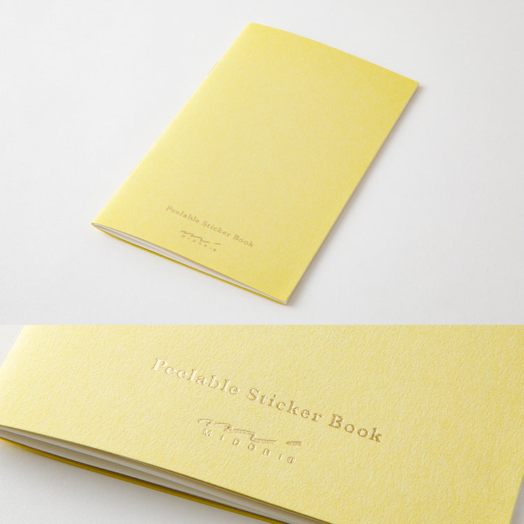 Midori Sticker Book with Pocket — Yellow — detail view