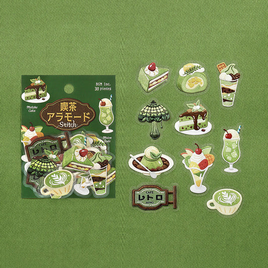 BGM Clear Seal: Cafe À la Mode - Embroidery Book (Green)
