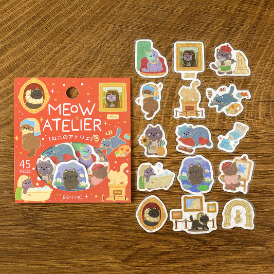 BGM Flakes Seal: Dress-up Animals – Cat's Atelier