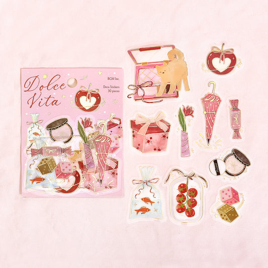 BGM Foil Stamping Flake Seal: Dolce Vita — A Good Day for Gifts — sticker detail