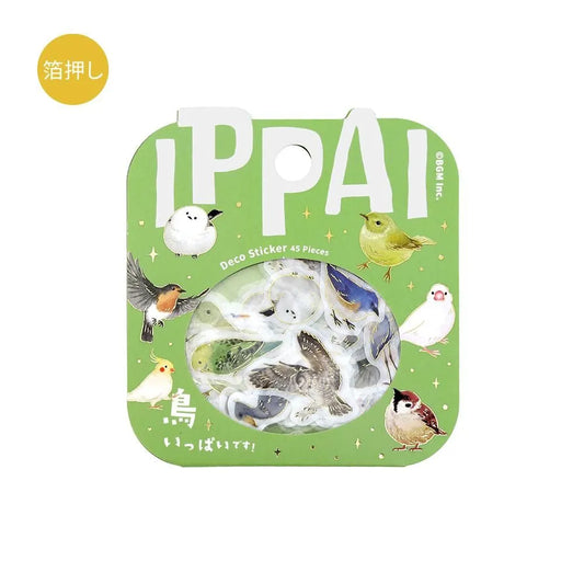BGM Foil Stamping Flake Seal: Ippai — Full of Birds — sheet front