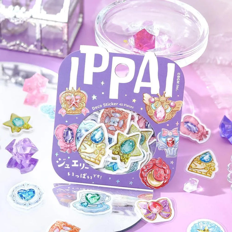 BGM Foil Stamping Flake Seal: Ippai — Full of Jewelry — close-up