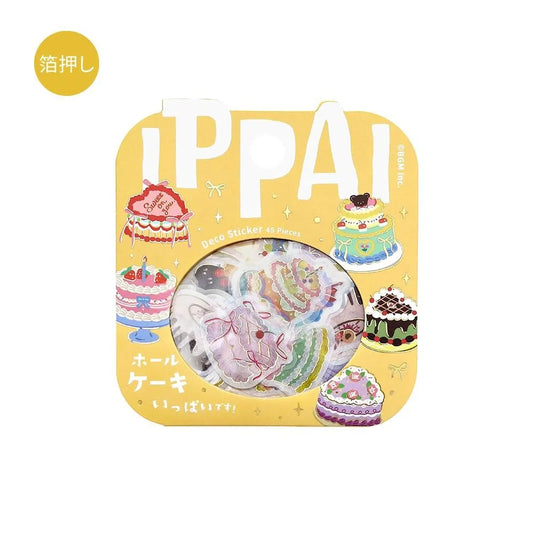 BGM Foil Stamping Flake Seal: Ippai — Full of Whole Cakes — sheet front