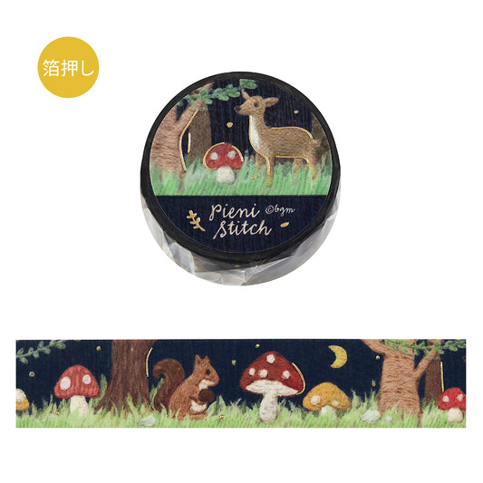 BGM Foil Stamping Masking Tape: Pienistitch — Little Forest — roll front