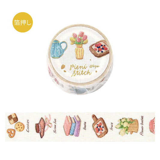 BGM Foil Stamping Masking Tape: Pienistitch — Little Room — roll front