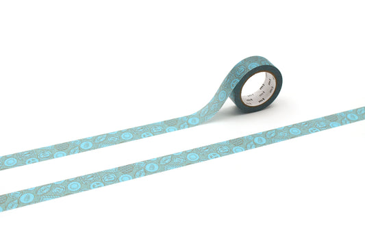 mt EX Washi Tape — Lined Cookies — roll front