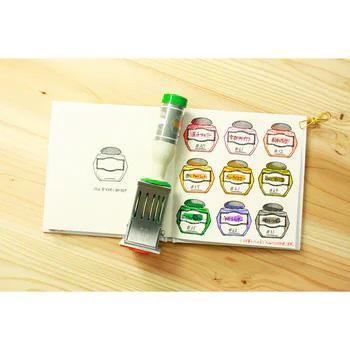Sanby Ink Biyori Date Stamp — with packaging