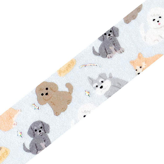 BGM Foil Stamping Masking Tape — I love Dog — pattern detail