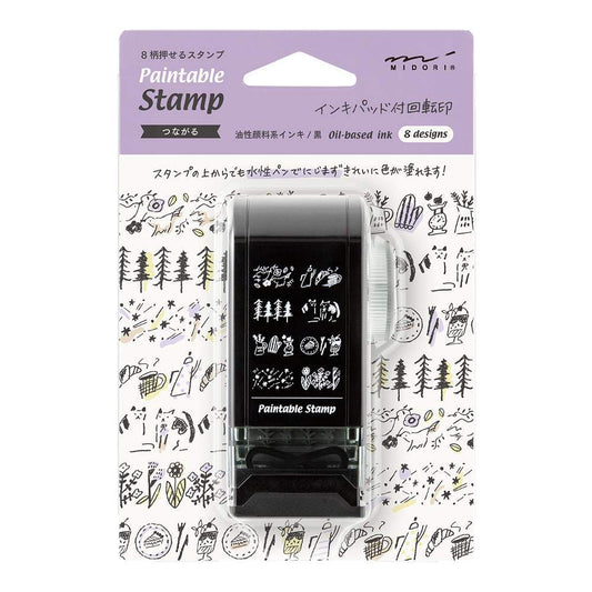 Midori Paintable Rotating Stamp Dial — Connection — stamp front