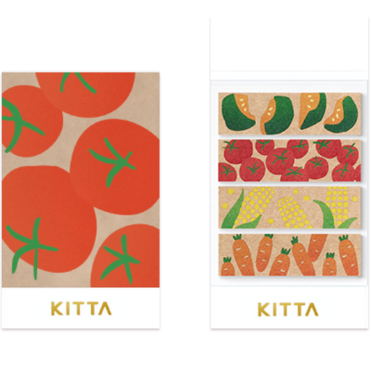 KITTA Special Washi Tape — Vegetables — roll front