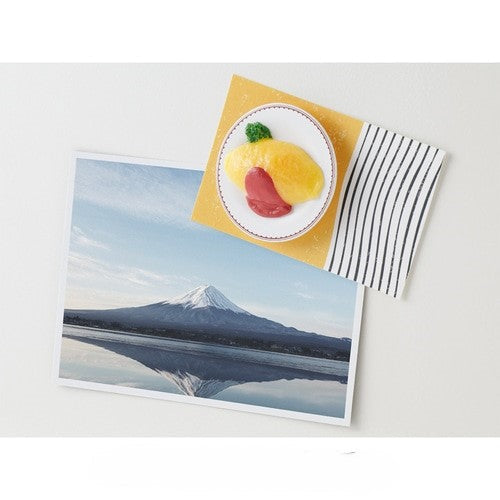 Midori Miniature Magnet — Omelet Rice — flat lay