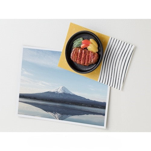 Midori Miniature Magnet — Steak — flat lay