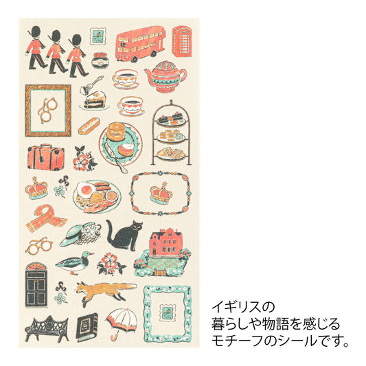 Midori Sticker — British Motifs — sticker detail