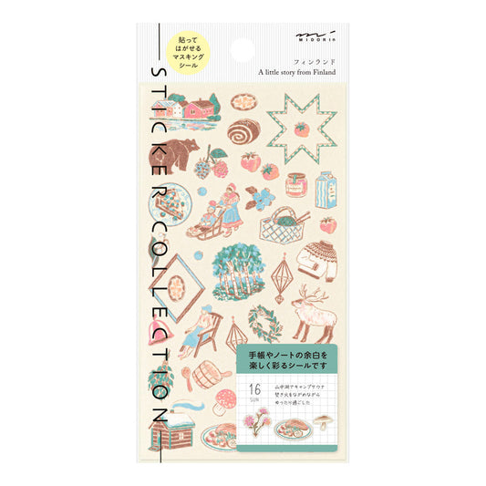 Midori Sticker — Finnish Motifs — sheet front