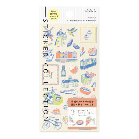 Midori Sticker — Dutch Motifs — sheet front