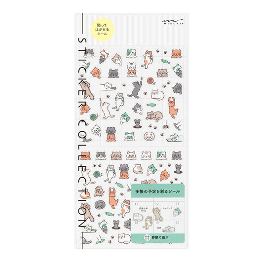 Midori Sticker 2739 Lined Cat