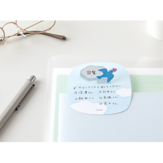 Midori Sticky Notes Pop-up — Bird — detail view
