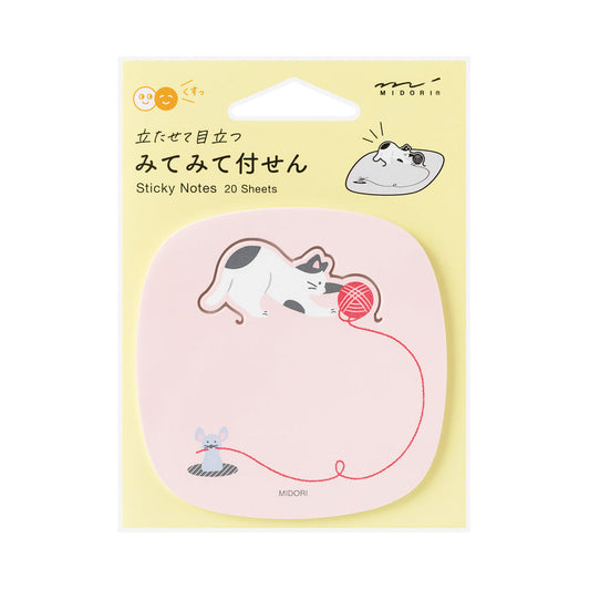 Midori Sticky Notes Pop-up — Cat — front view