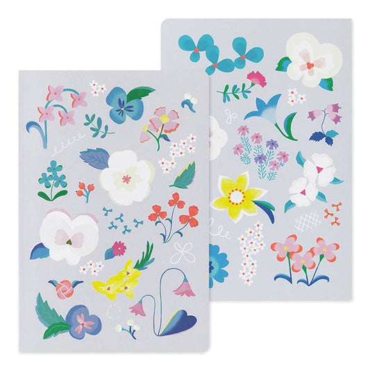 Midori Yuru Log Notebook B6 - Floral